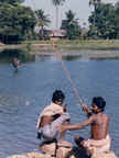 Lake fishing in Orissa